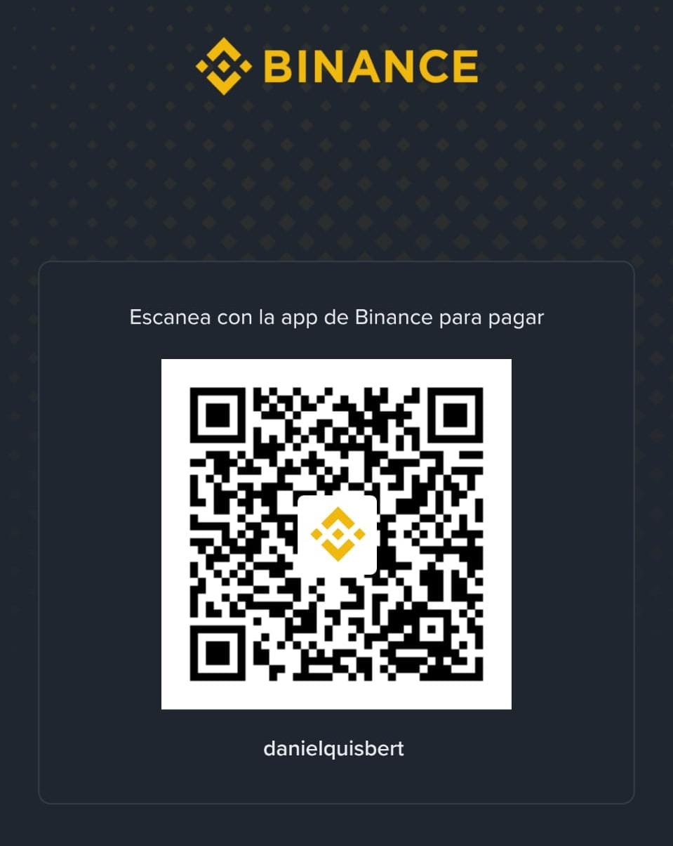 Código QR de Binance para pago internacional en USDT